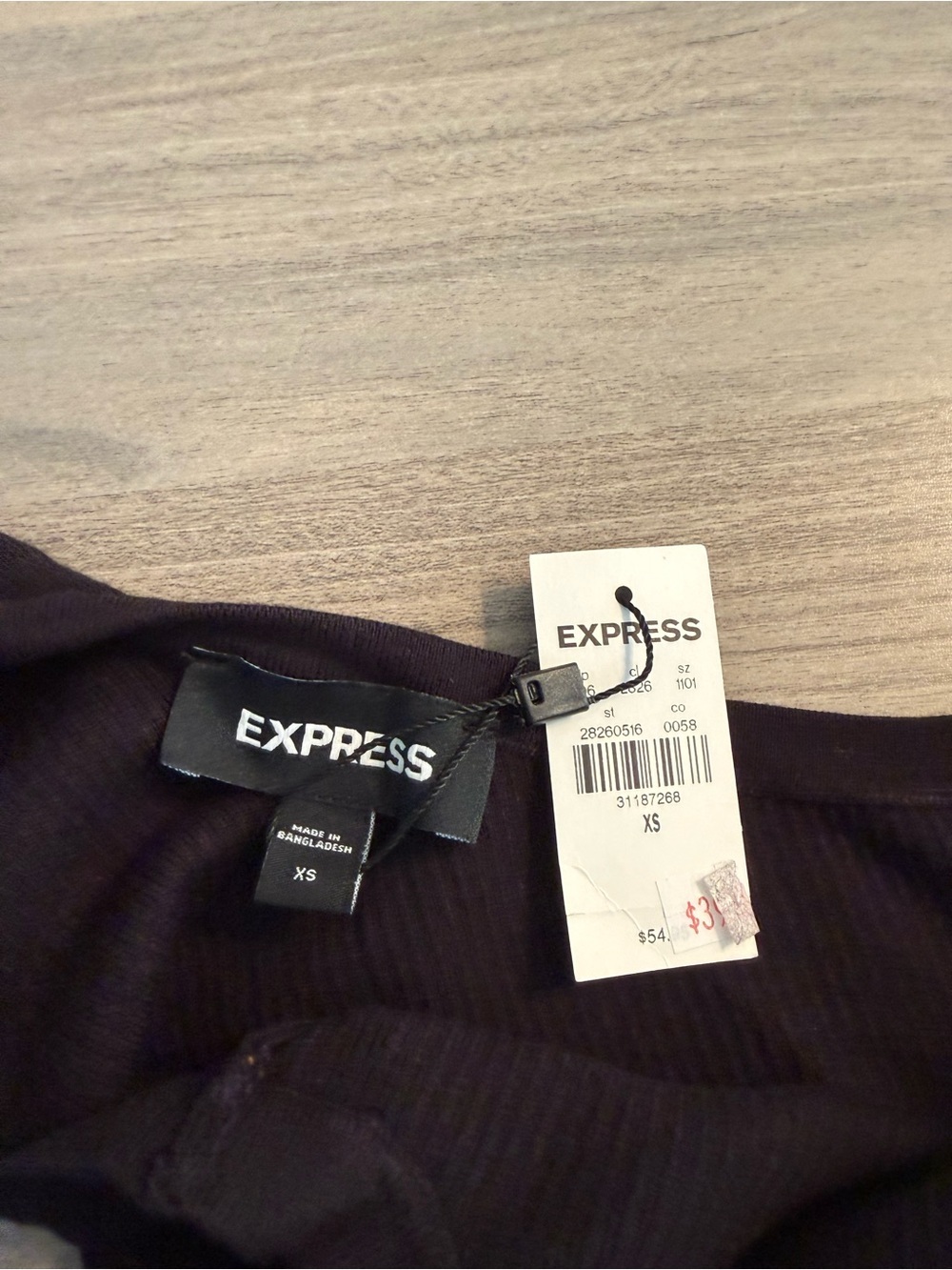 Express Ribbed One-Shoulder Top - Black - Picture 2 of 6